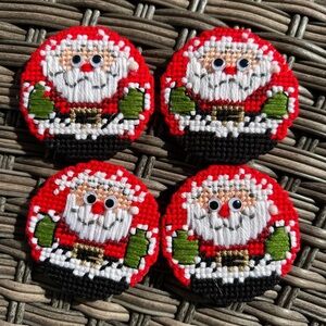 VTG Santa Claus Christmas Handmade Coasters